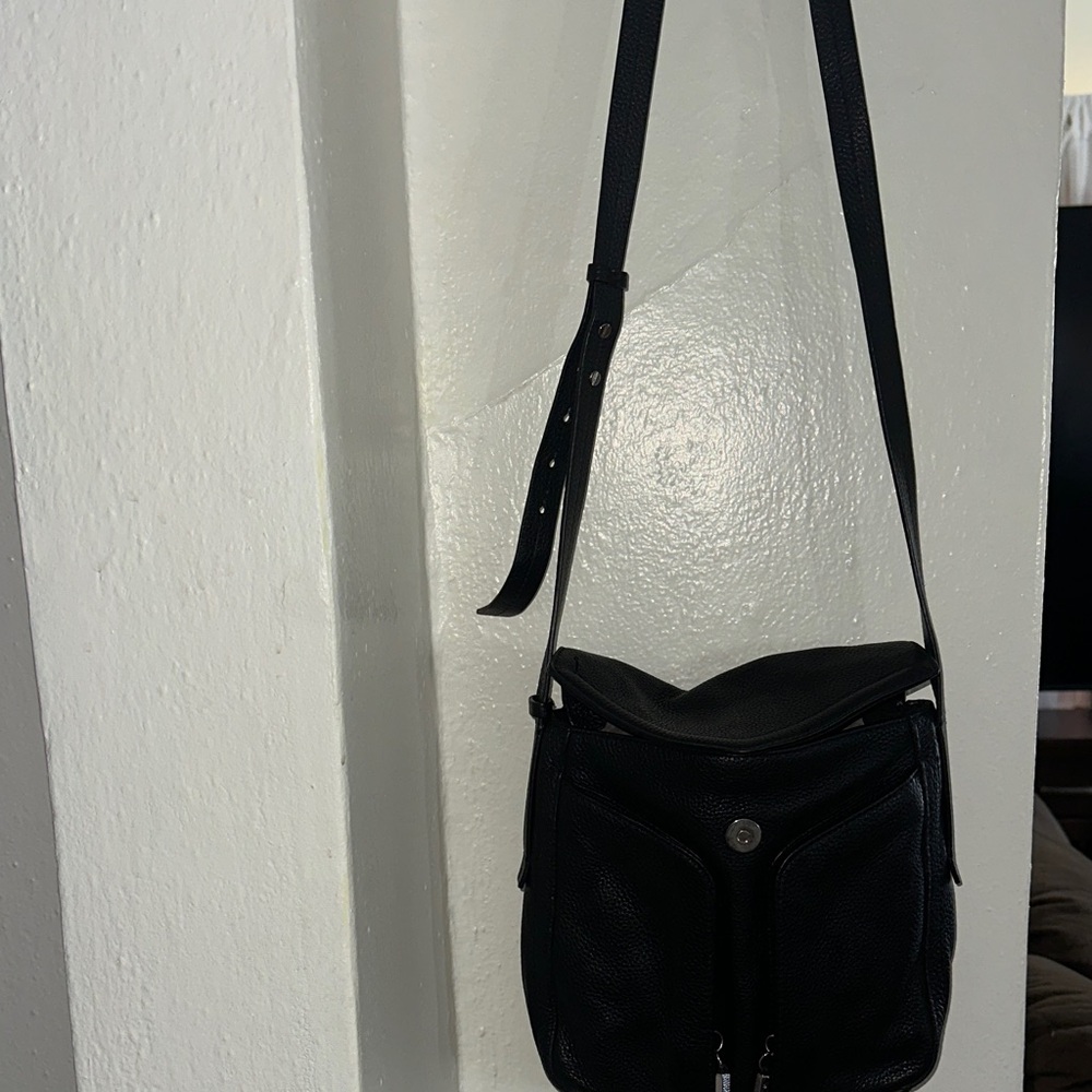 Vince Camuto Black Leather Crossbody Bag
